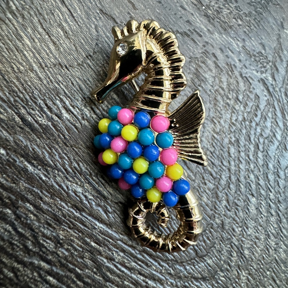 New! Seahorse brooch